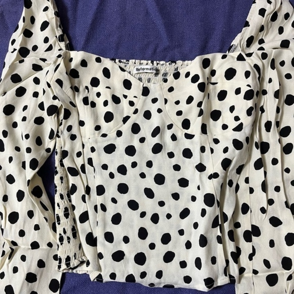 NWOT Reformation Reign Top - Ink Blot - Picture 3 of 5
